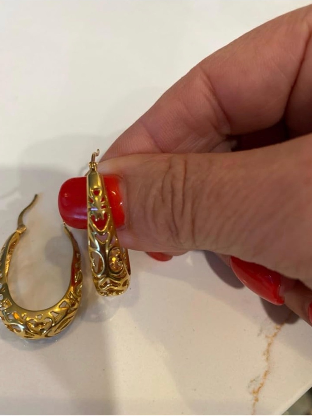 Gold Hoop Earrings - Women's Jewelry